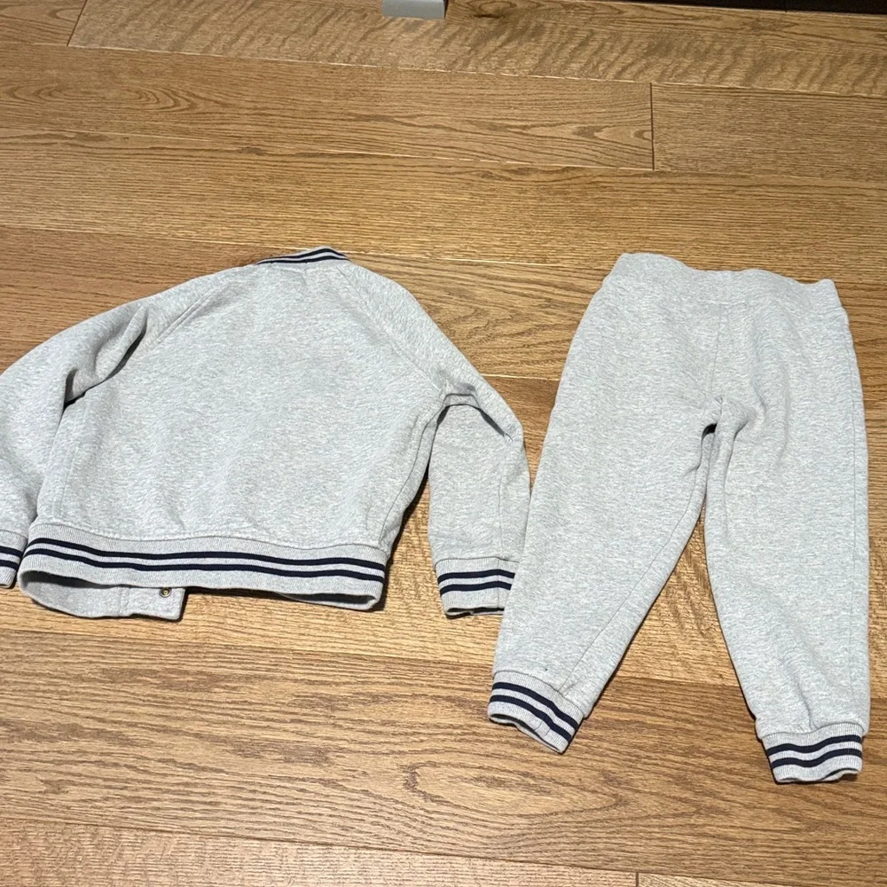 Ralph Lauren Kids Light Gray Sweatshirt Jacket & Joggers Set